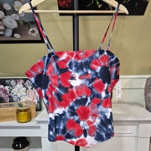 No Boundaries Tie-Dye Camisole - Red, Blue, White